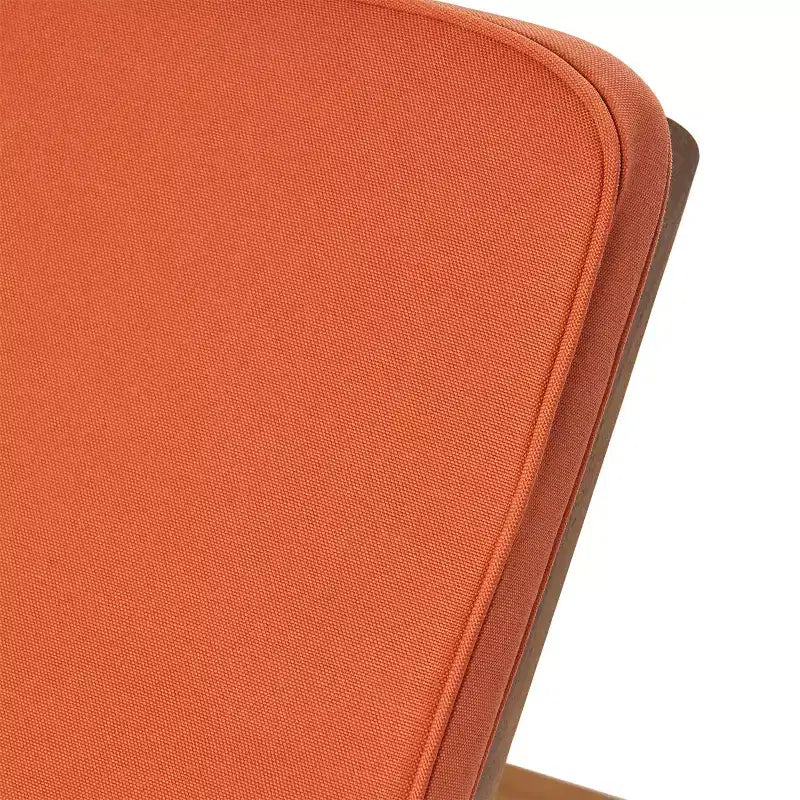 Nadine 3pc Outdoor Acacia Wood Chaise Lounge Set with Cushions - Teak/Orange - Christopher Knight Home