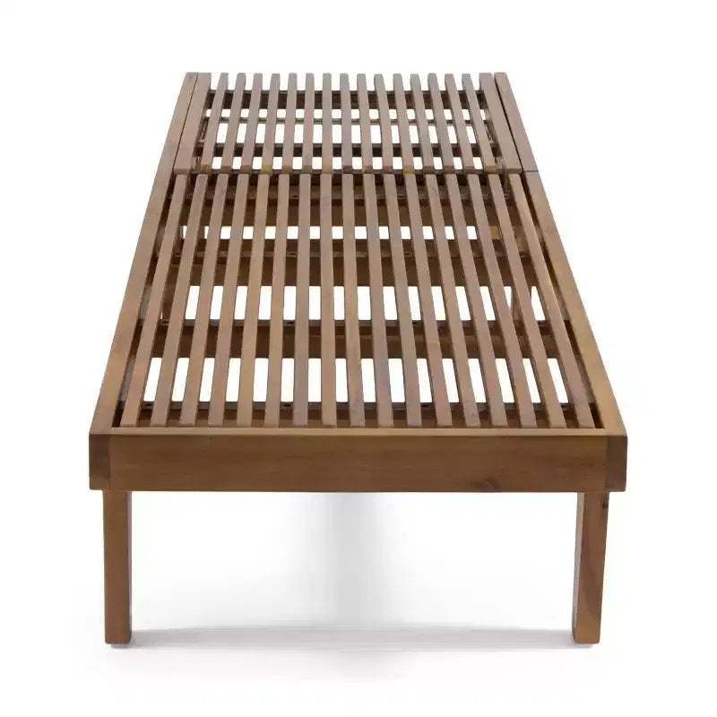Nadine 3pc Outdoor Acacia Wood Chaise Lounge Set with Cushions - Teak/Orange - Christopher Knight Home
