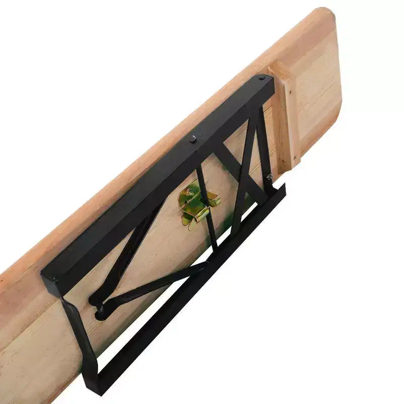 Ensemble table de pique-nique pliante en bois 3 pièces - WELLFOR : Fer et bois de sapin, portable, résistant à la rouille