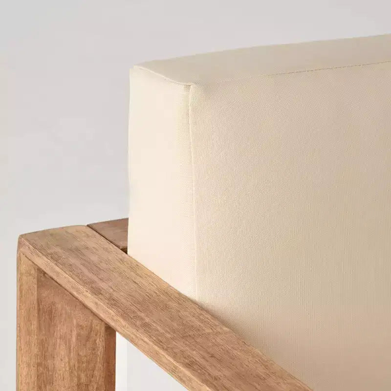 Ensemble de conversation 4 pièces en bois d'acacia Genser : causeuse extérieure, fauteuils club, table basse - Christopher Knight Home