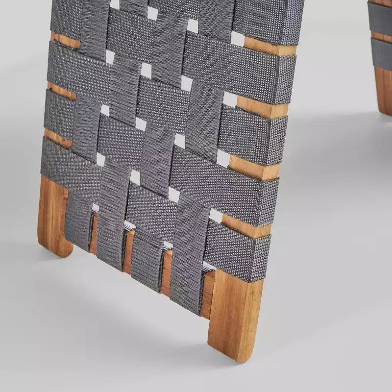 Huntsville 3pc Acacia Wood Foldable Chat Set - Brown Patina/Gray - Christopher Knight Home
