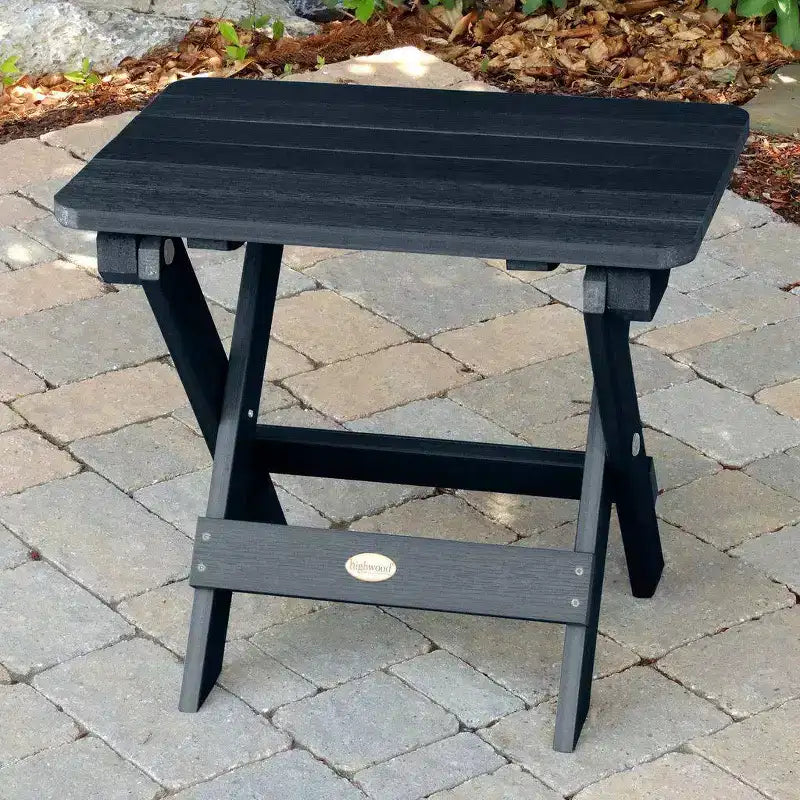 Hamilton 3pc All-Weather Outdoor Set with Highwood Deck Chairs & Foldable Side Table - Blue: Durable Patio Furniture, Fade & Water-Resistant