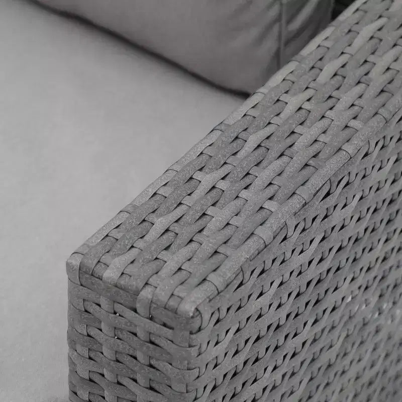 Sunsitt 7pc Rattan Wicker Outdoor Patio Conversation Set Gray