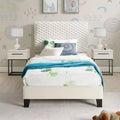 Findlay 3-Piece Bedroom Set, Plush 3D Upholstered Bed with 2 Nightstands