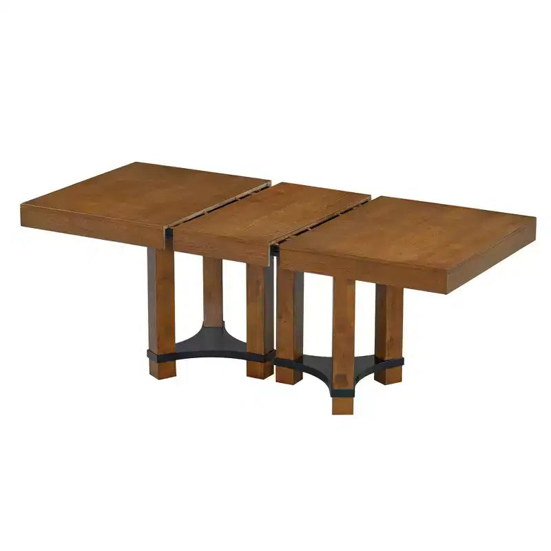 Whisen Rustic 7-Piece Extendable Dining Table Set with 2 Arm Chairs and 4 Armless Chairs
