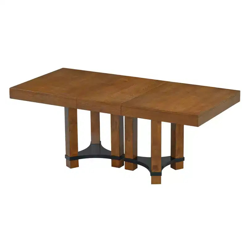 Whisen Rustic 7-Piece Extendable Dining Table Set with 2 Arm Chairs and 4 Armless Chairs