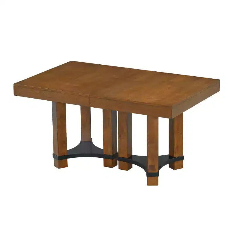 Whisen Rustic 7-Piece Extendable Dining Table Set with 2 Arm Chairs and 4 Armless Chairs