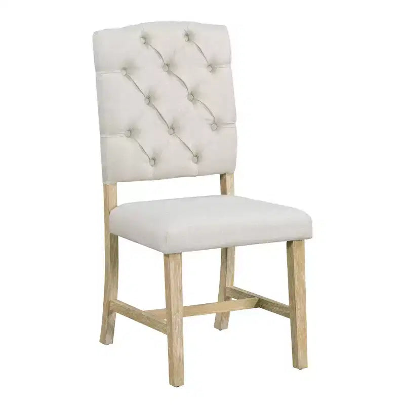 Ensemble de salle à manger extensible Whisen de style rétro 5 pièces avec 4 chaises rembourrées à dossier capitonné