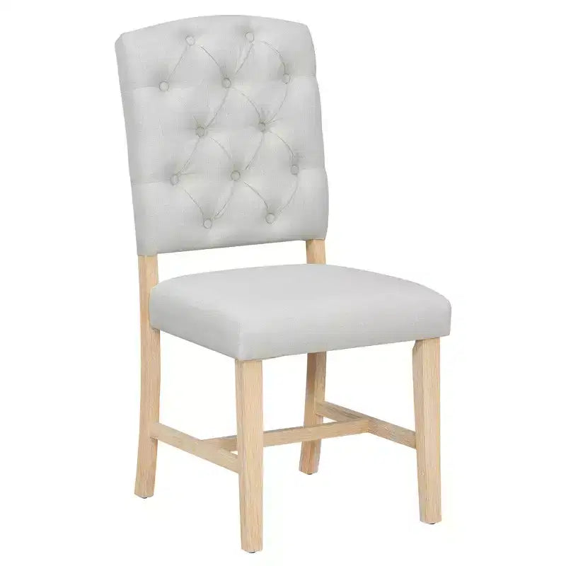 Ensemble de salle à manger extensible Whisen de style rétro 5 pièces avec 4 chaises rembourrées à dossier capitonné