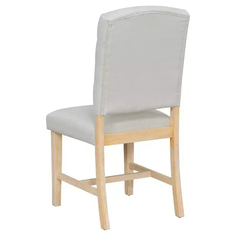 Ensemble de salle à manger extensible Whisen de style rétro 5 pièces avec 4 chaises rembourrées à dossier capitonné