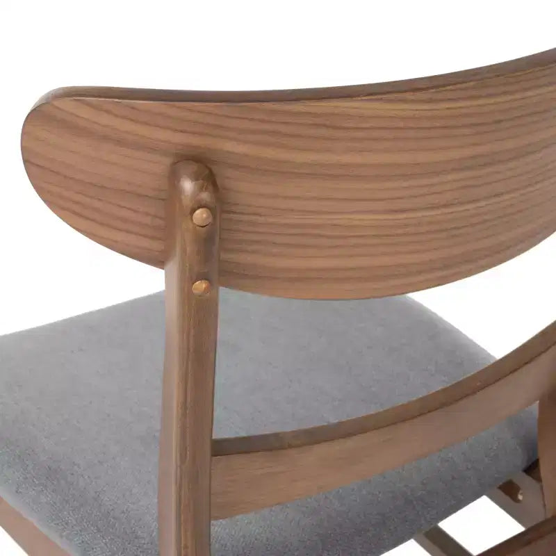 GDFStudio Isador Mid Century Modern 7 Piece Fabric Upholstered Rubberwood Dining Set