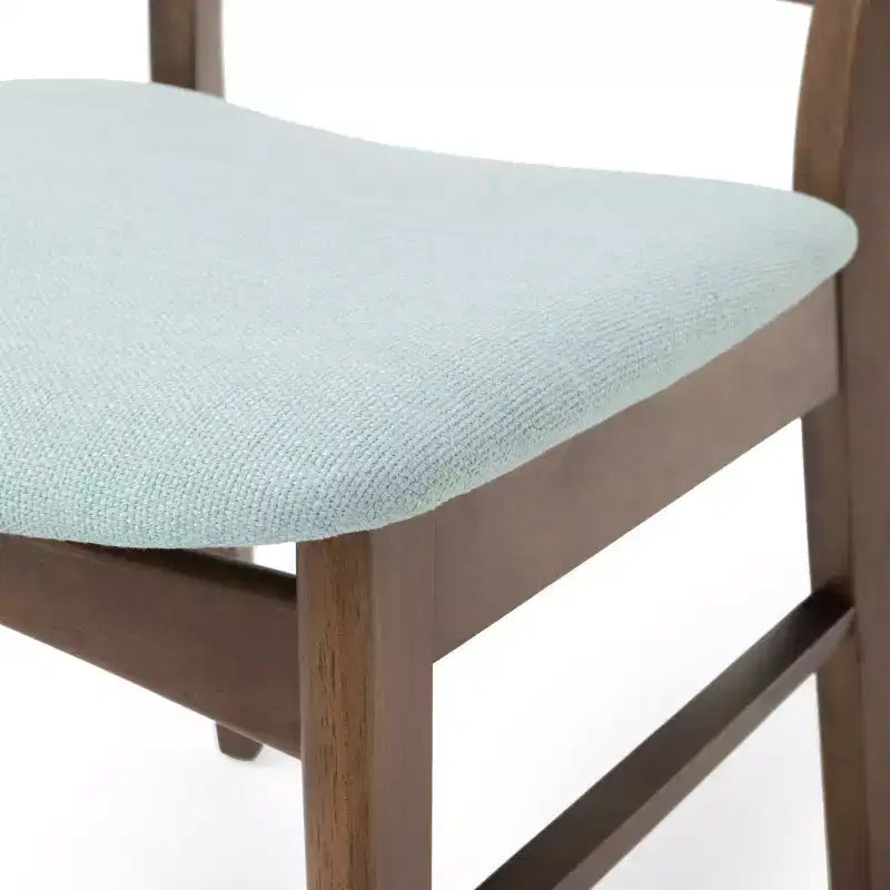GDFStudio Isador Mid Century Modern 7 Piece Fabric Upholstered Rubberwood Dining Set