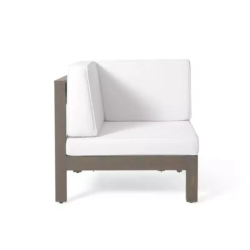 GDFStudio Keith Outdoor Acacia Wood Loveseat and Coffee Table Set with Cushions