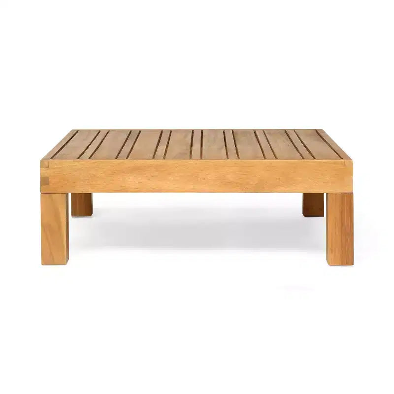 GDFStudio Keith Outdoor Acacia Wood Loveseat and Coffee Table Set with Cushions