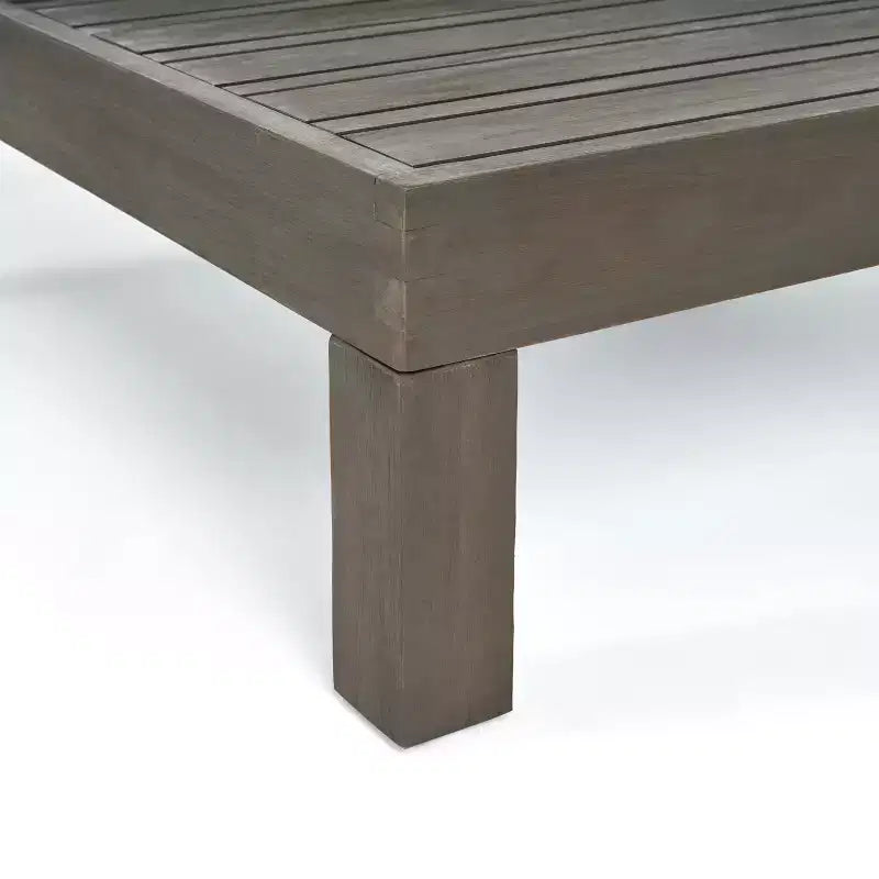 GDFStudio Keith Outdoor Acacia Wood Loveseat and Coffee Table Set with Cushions