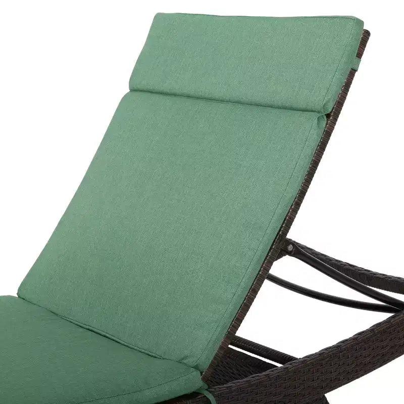 GDFStudio Olivia Multibrown 3 Piece Armless Chaise Lounge Chat Set with Cushions