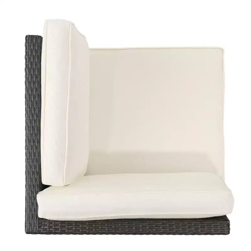 Christopher Knight Home Felicity 6-Piece Outdoor Wicker Sectional Conversation Set with Cushions