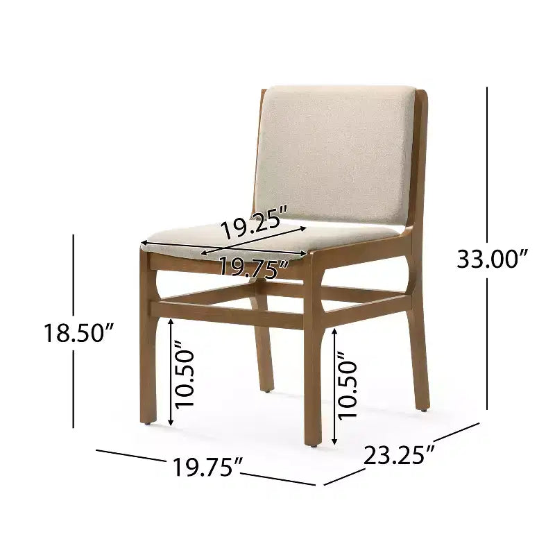 Christopher Knight Home Solace 5-Piece Mid-Century Modern Fabric and Rubberwood Dining Set
