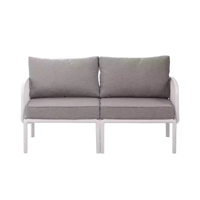 Christopher Knight Home Leah 4 Seater Outdoor Plastic and Glass Conversation Sets with Cushions