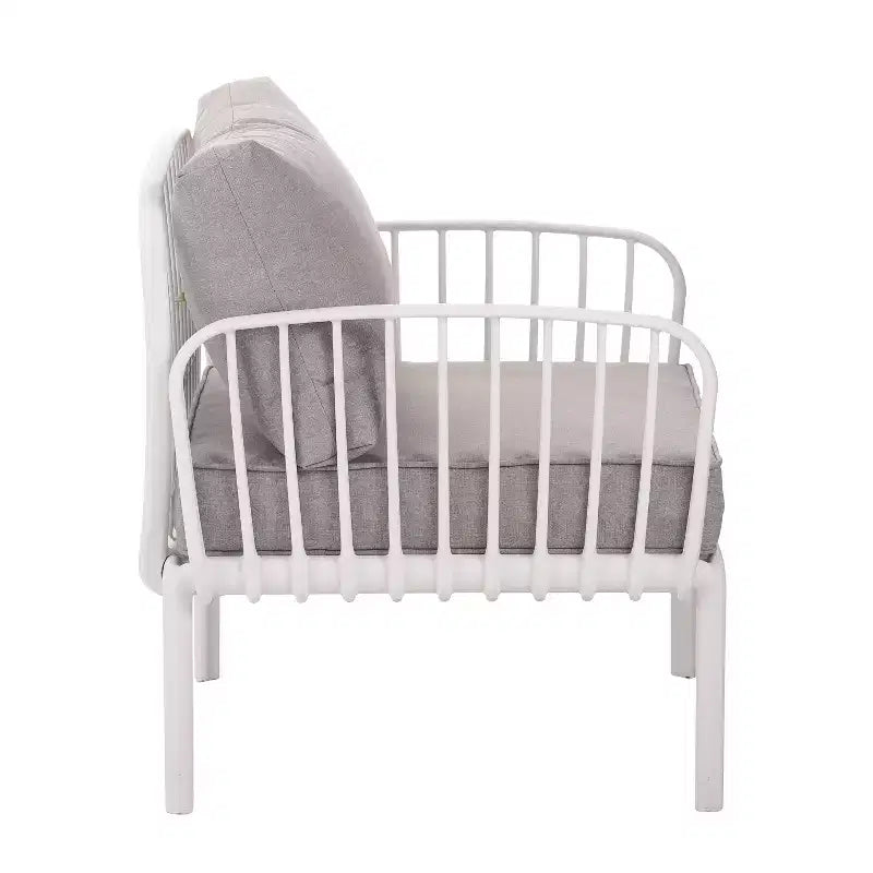 Christopher Knight Home Leah 4 Seater Outdoor Plastic and Glass Conversation Sets with Cushions