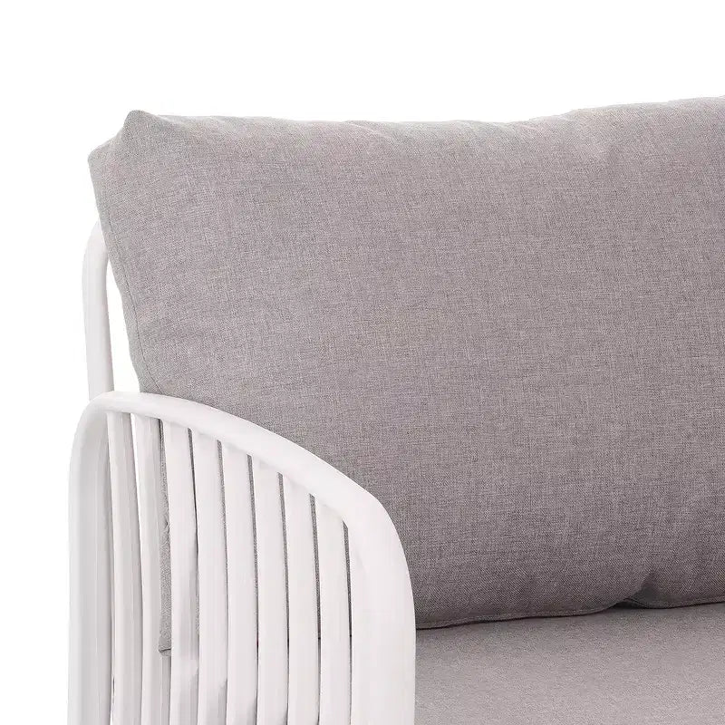 Christopher Knight Home Leah 4 Seater Outdoor Plastic and Glass Conversation Sets with Cushions