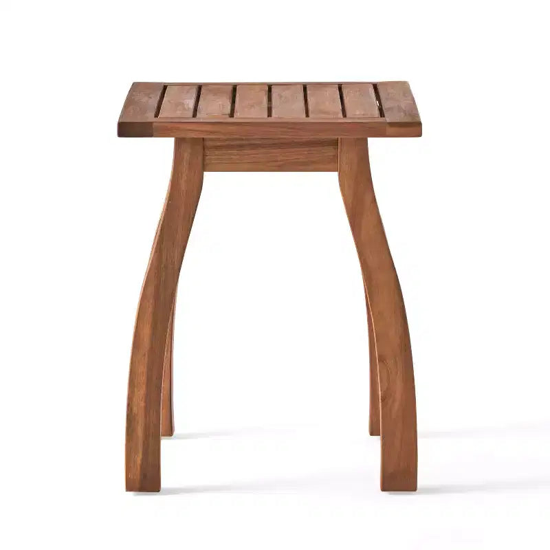 Christopher Knight Home Alabelle Outdoor Acacia Wood 3 Piece Rocking Chair Chat Set with Cushions, Brown/Cream