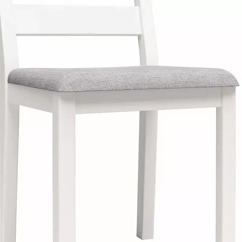 DHP Reila 5-Piece Wood Dining Room Tablex, White/Walnut