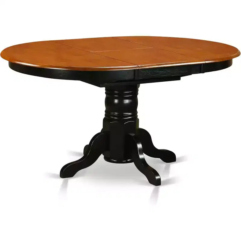 HomeStock Oval Kitchen Dining Table Set with 6 Chairs Modern Style