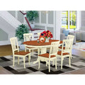 HomeStock Dining Room Set With Leaf And 6 Chairs Contemporary Style 18178