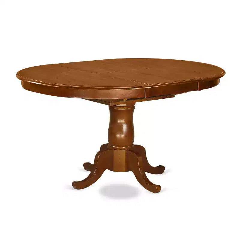 Table de cuisine dînatoire en bois dur asiatique et ensemble de chaises de salle à manger marron selle expresso