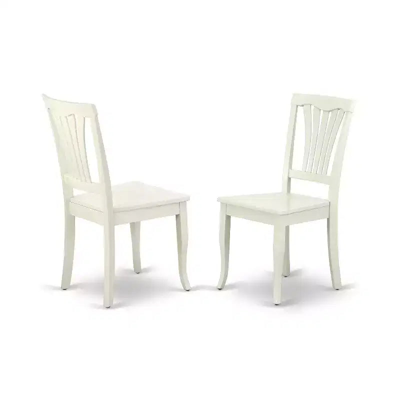 HomeStock ANAV5 Round Kitchen Dinette Set Linen White