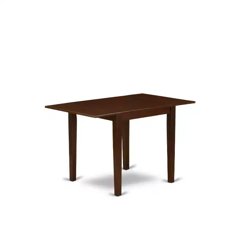 Ensemble Table et Chaises de Cuisine 3 Pièces HomeStock Style Parsons Tissu Lin Acajou