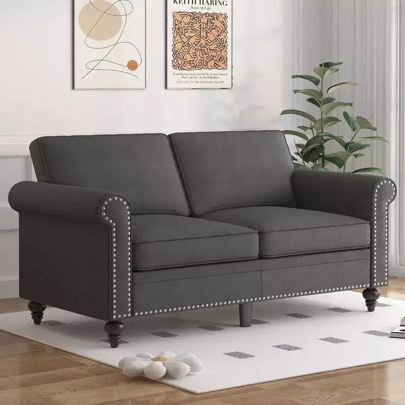Mjkone 3 Piece Linen Living Room Sofa Set,Modern 3-Seater Sofa Couch&Loveseat Sofa&Single Sofa Armchair Set
