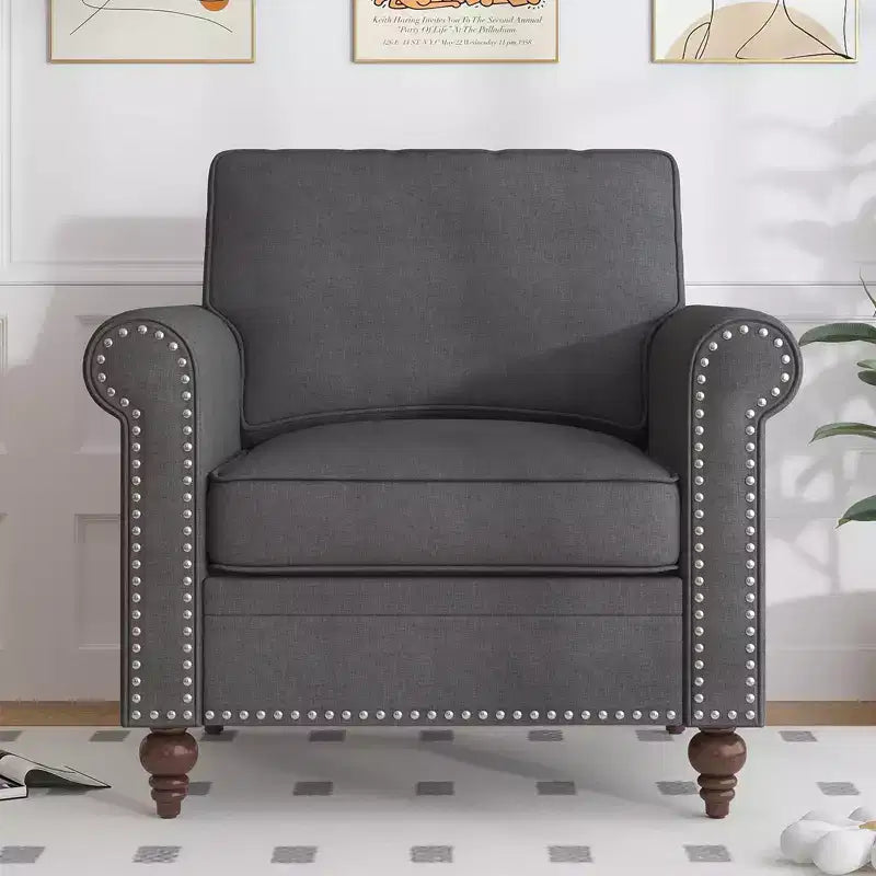 Mjkone 3 Piece Linen Living Room Sofa Set,Modern 3-Seater Sofa Couch&Loveseat Sofa&Single Sofa Armchair Set