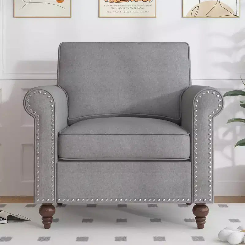 Mjkone 3 Piece Linen Living Room Sofa Set,Modern 3-Seater Sofa Couch&Loveseat Sofa&Single Sofa Armchair Set
