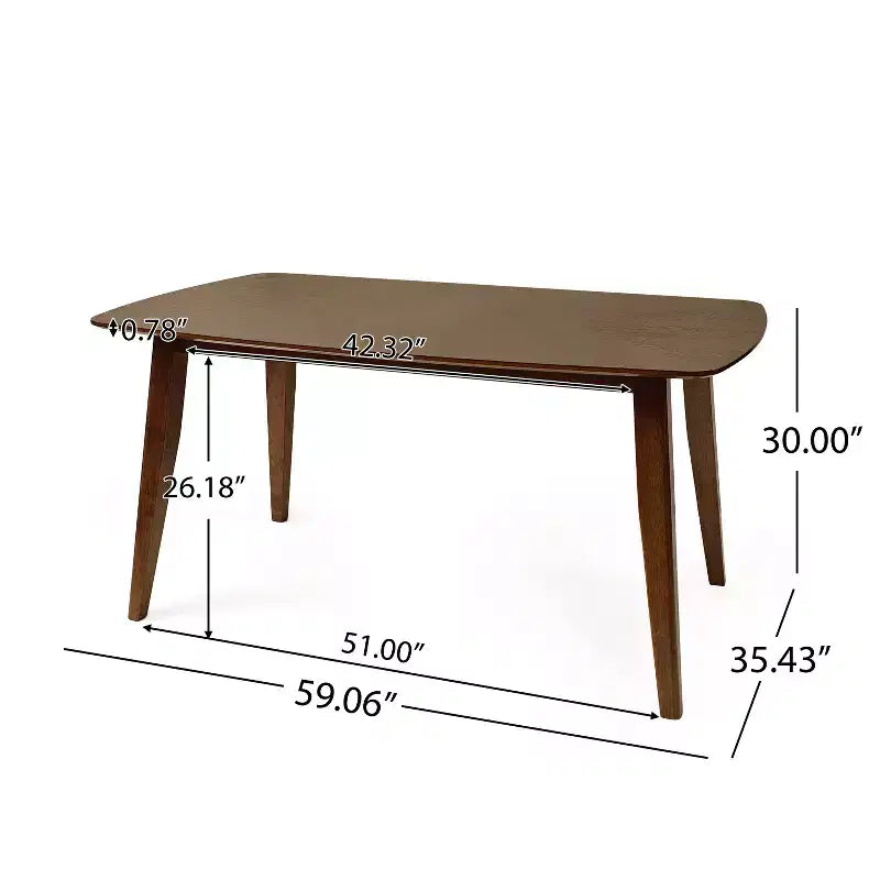 Christopher Knight Home Shania 5 Piece Mid-century Modern Rubberwood Upholstered Dining Set