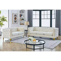Velvet Upholstered 3-Seater Plus 2-Seater Sofa Set Combination for Elegant Living Spaces