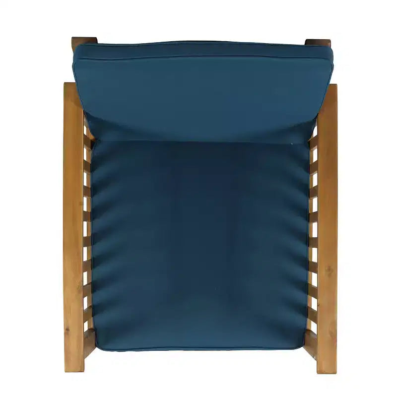 Christopher Knight Home Carolina Outdoor Acacia Wood 5 Piece Club Chair Chat Set with Cushions