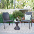 Christopher Knight Home Landry Outdoor Wicker 3 Piece Stacking Chair Chat Set, Multibrown