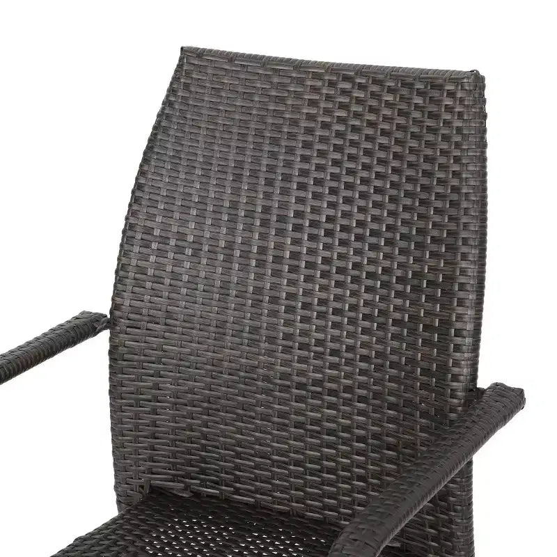 Christopher Knight Home Landry Outdoor Wicker 3 Piece Stacking Chair Chat Set, Multibrown