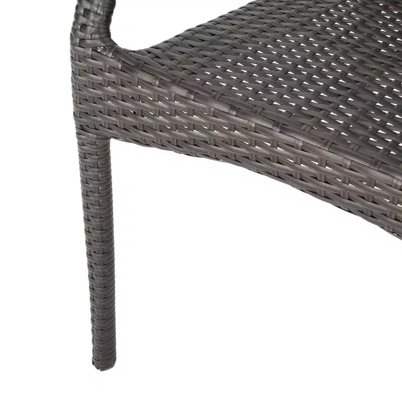 Christopher Knight Home Landry Outdoor Wicker 3 Piece Stacking Chair Chat Set, Multibrown