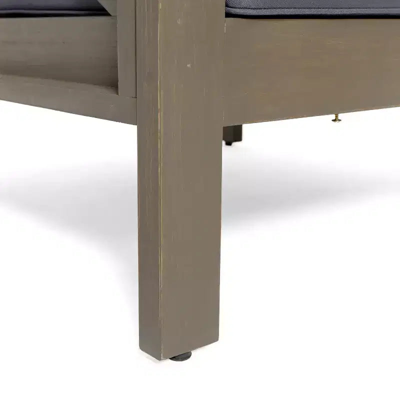 Christopher Knight Home Culatra, ensemble de canapés d'extérieur sectionnels 5 places en bois d'acacia avec foyer en fer de 50 000 BTU
