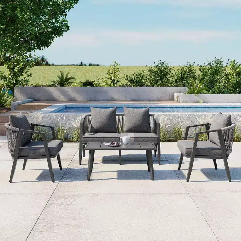 Whisen Durable and Comfortable Outdoor Seating Set,Suitable for Patios, Lawns, and Poolsides