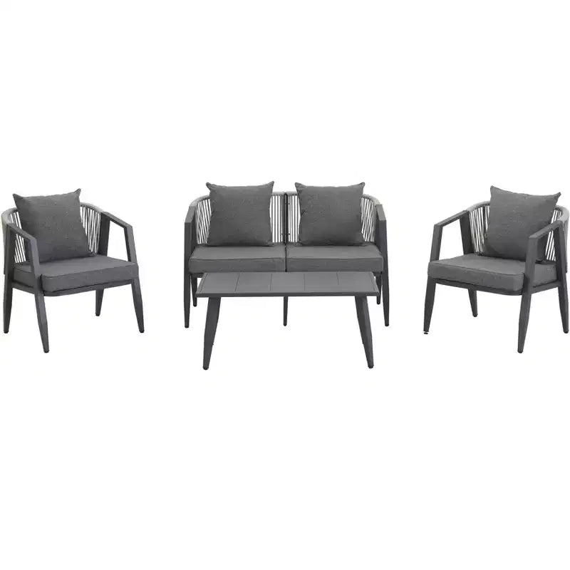 Whisen Durable and Comfortable Outdoor Seating Set,Suitable for Patios, Lawns, and Poolsides