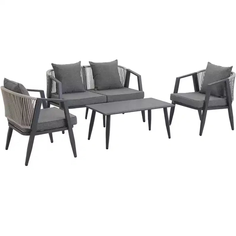 Whisen Durable and Comfortable Outdoor Seating Set,Suitable for Patios, Lawns, and Poolsides