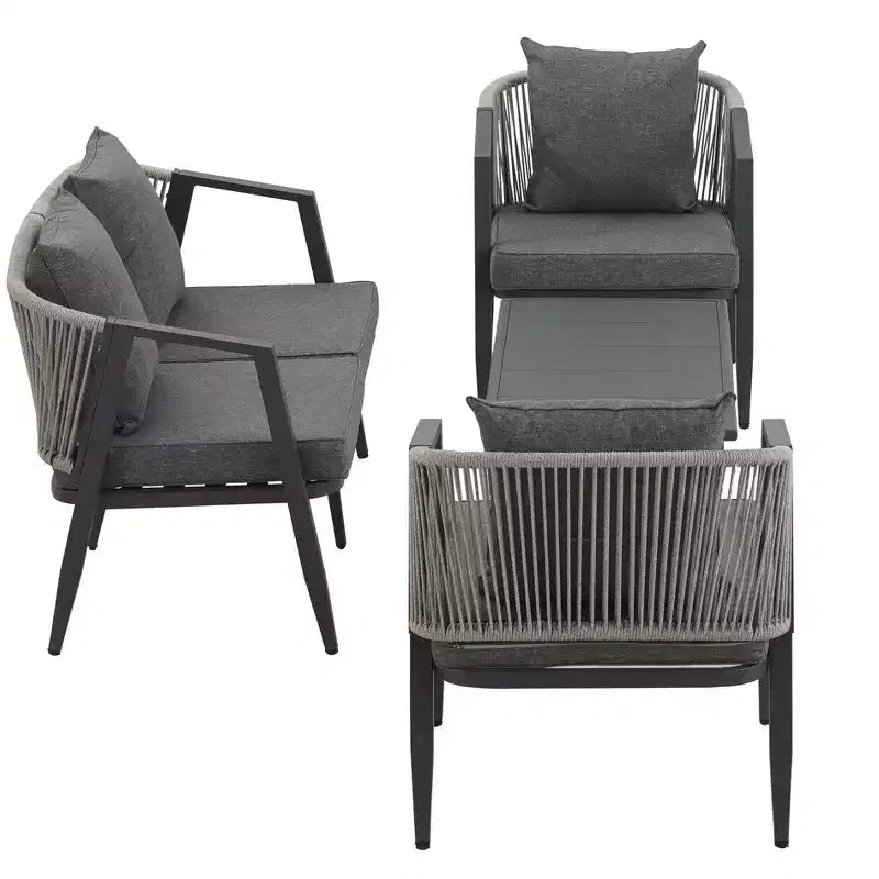 Whisen Durable and Comfortable Outdoor Seating Set,Suitable for Patios, Lawns, and Poolsides