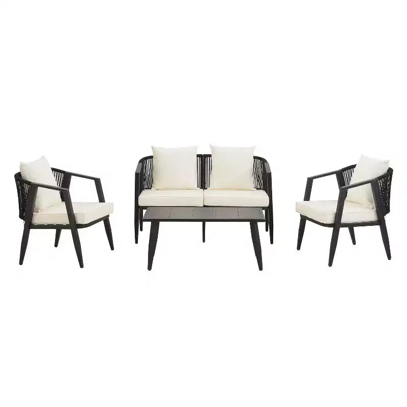 Whisen Durable and Comfortable Outdoor Seating Set,Suitable for Patios, Lawns, and Poolsides