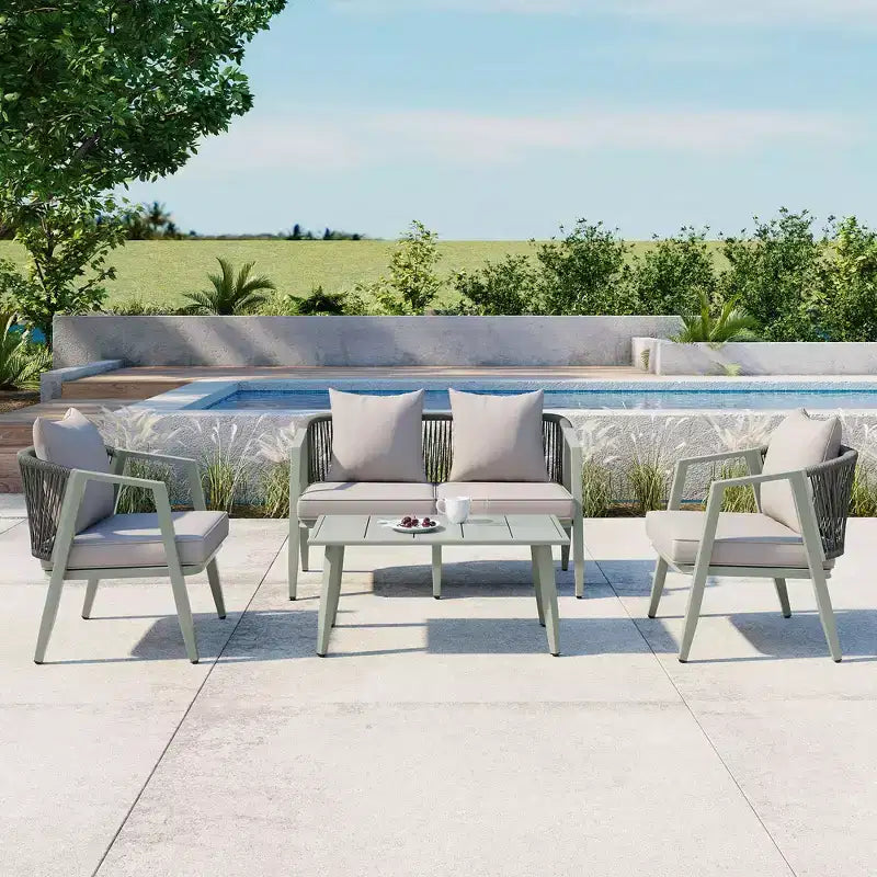 Whisen Durable and Comfortable Outdoor Seating Set,Suitable for Patios, Lawns, and Poolsides