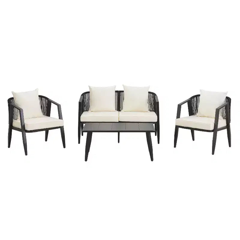 Whisen Durable and Comfortable Outdoor Seating Set,Suitable for Patios, Lawns, and Poolsides