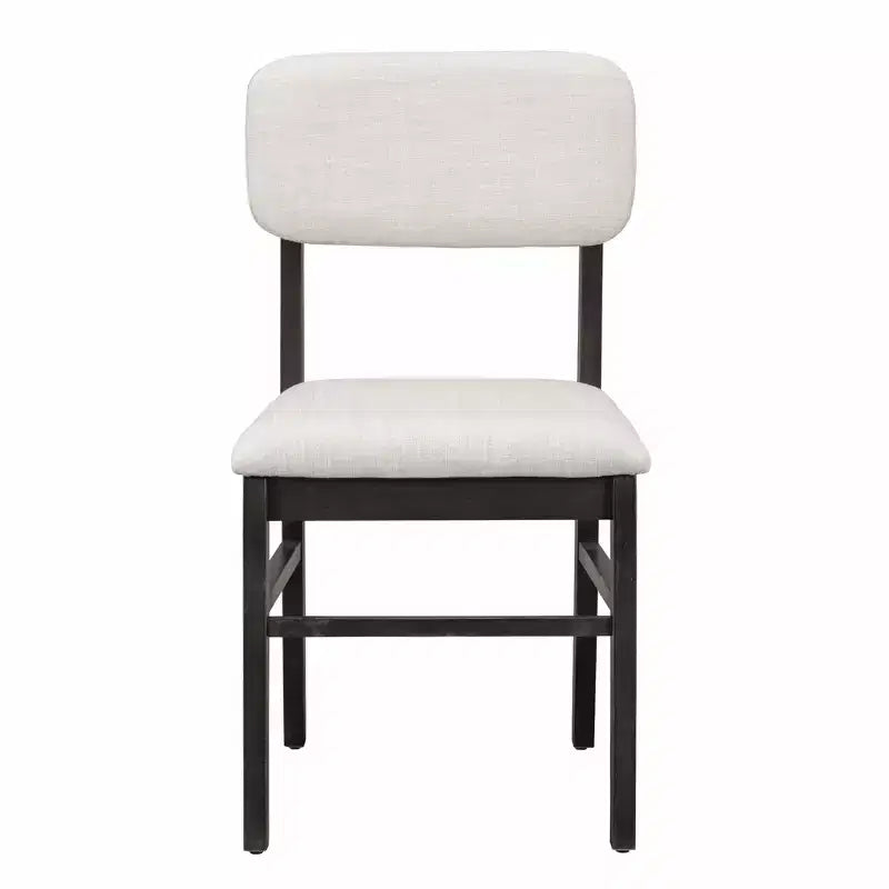 Ensemble de salle à manger Whisen 6 pièces en bois massif avec banc et chaises rembourrées pour cuisine ou salle à manger, style ferme moderne, disponible en 2 couleurs classiques